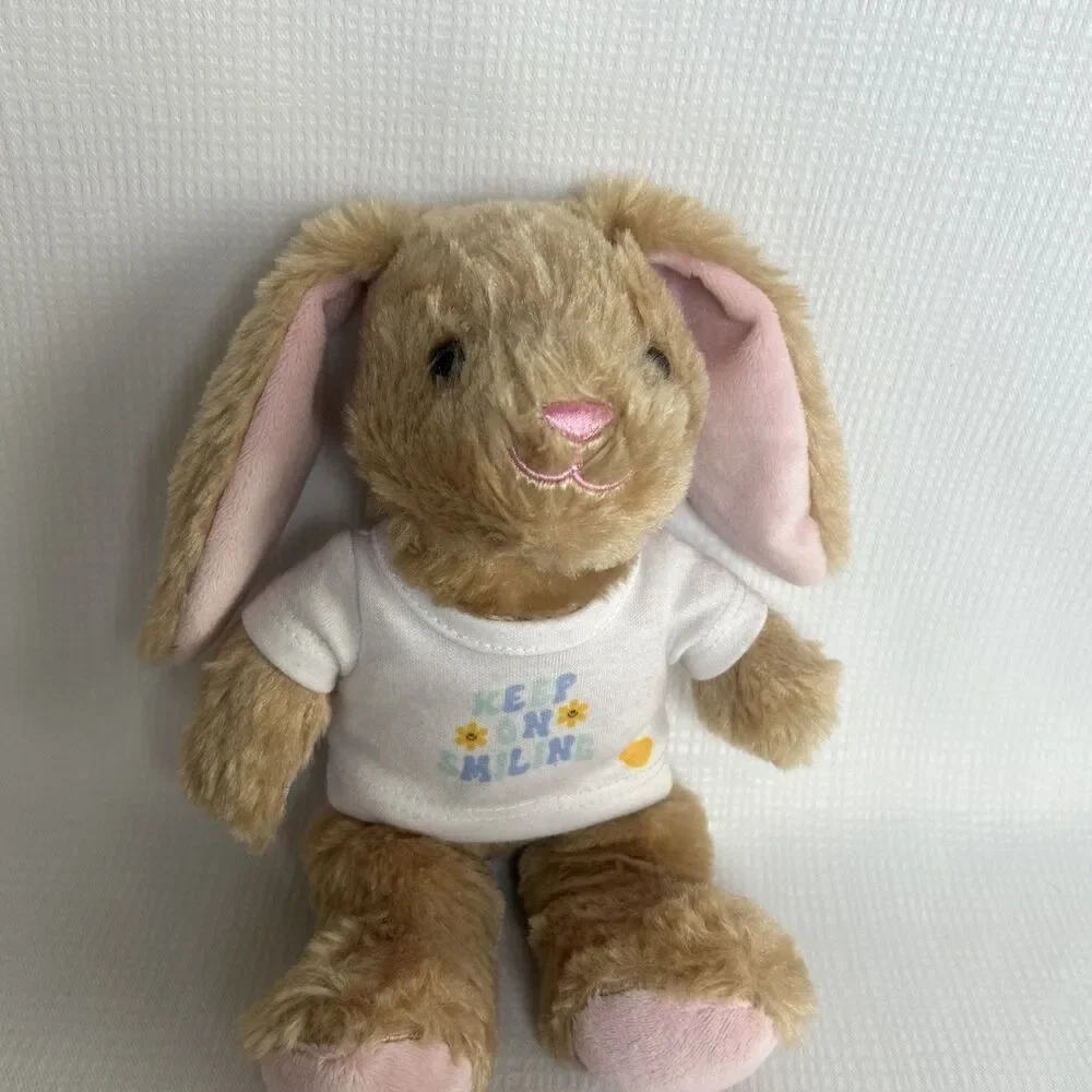 Build A Bear Mini 9” Bunny W “Keep On Smiling” Shirt Soft Stuffed Animal Toy - Picture 2 of 6